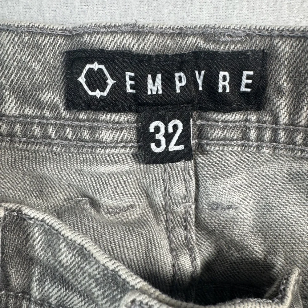 Empyre Jeans Mens 32 Gray Skinny Verge Mid Rise Stretch Distressed